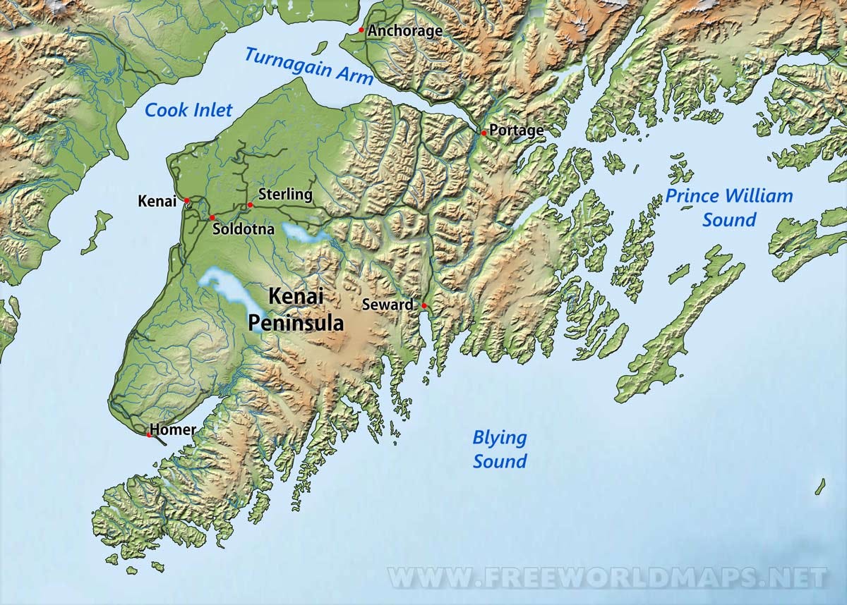Map of Turnagain Arm