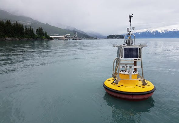 A PORT buoy, Port Valdez, AK