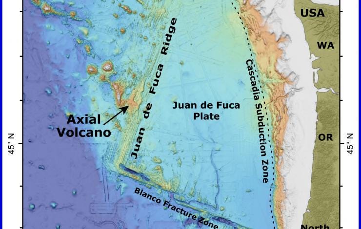 Axial Seamount off the Oregon Coast
