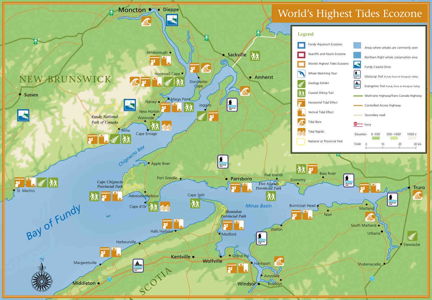 Map of Bay of Fundy