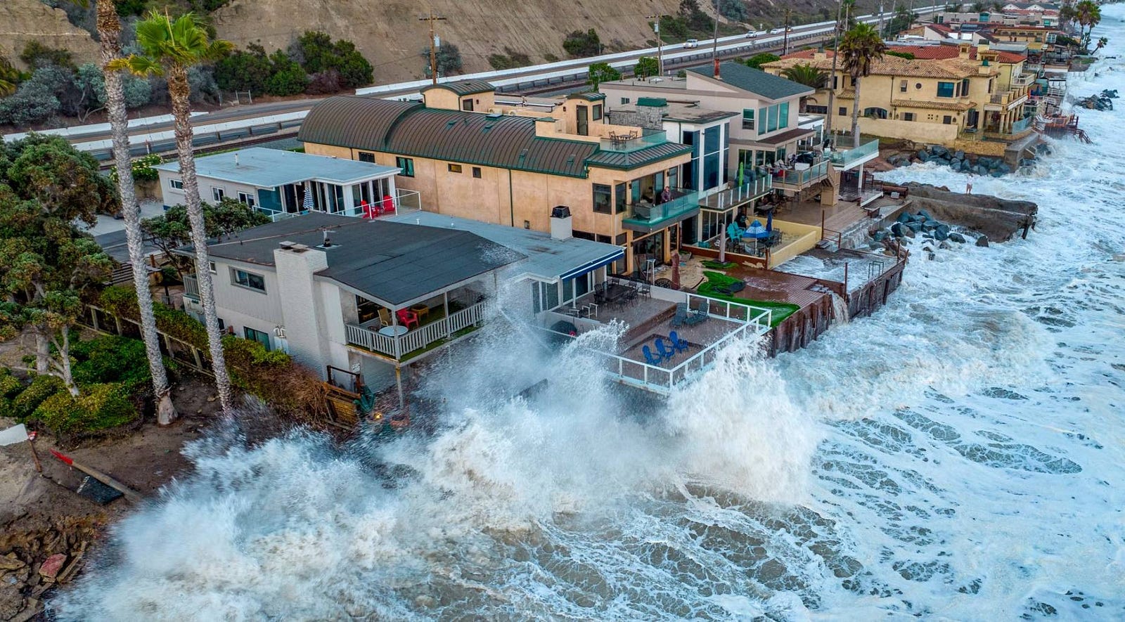 Capistrano Beach During a King Tide (very high tide)